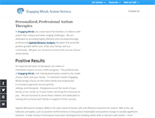 Tablet Screenshot of engagingmindsservices.com